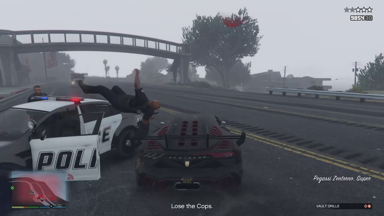 Grand Theft Auto V Online old school police chase - YouTube