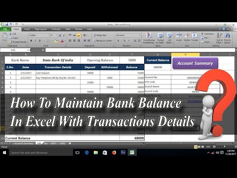 Video: How To Draw Up A Bank Balance