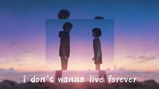 I don't wannna live forever // audio edit