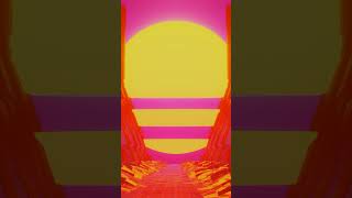 Futuristic Rock Tunnel And Orange Sun Screensaver 4K #short #shorts #shortsvideo #youtubeshorts