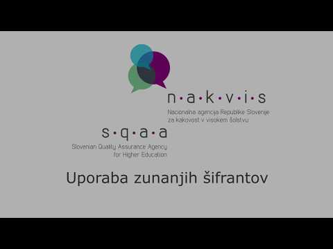 Uporaba zunanjih šifrantov