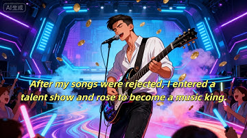 After my songs were rejected, I entered a talent show and rose to become a music king.#manhwa