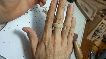 how to make Wooden ring without power tools #wooding #woodcarving #woodworking