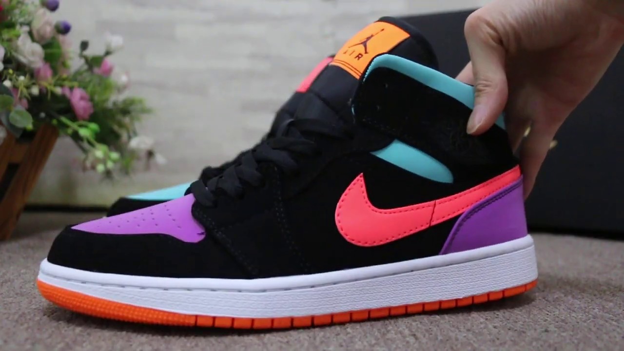 jordan 1 mid black total orange