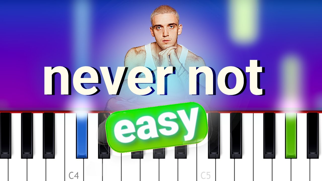 Lauv - Never Not | 100% EASY PIANO TUTORIAL - YouTube