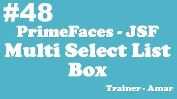 PrimeFaces - JSF Tutorial || MultiSelectListBox in PrimeFaces using Netbeans IDE || Part-48