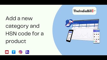 Add a New Category & HSN Code for a Product | The India Bill POS & GST Billing Software