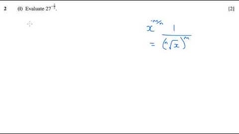 AS Pure Maths - Surds/Indices OCR C1 May 2006 q2i