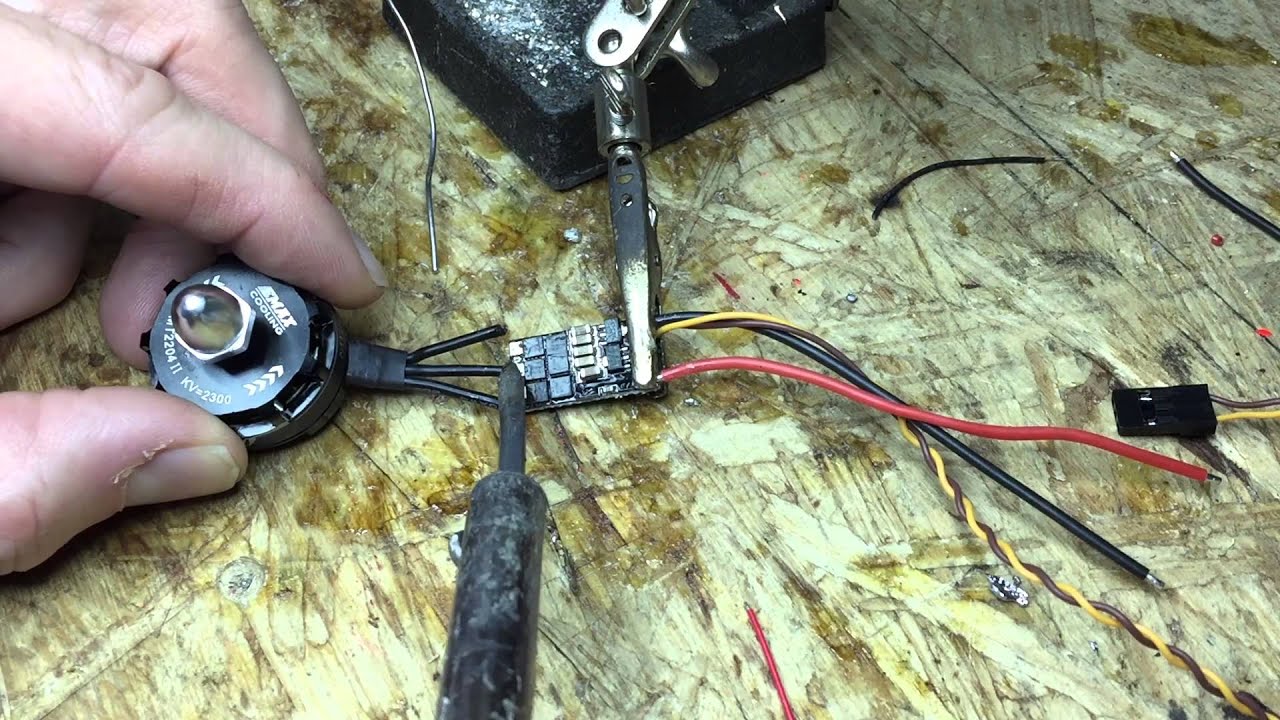 Emax Nighthawk 200 Soldering ESC directly to Brushless Motors YouTube