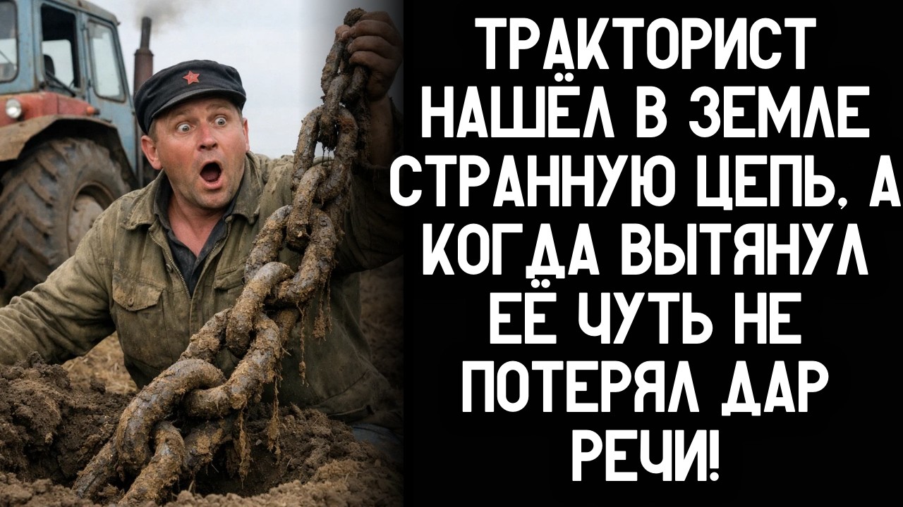 Тракторист нашёл в земле странную цепь, а когда вытянул её чуть не потерял дар речи!