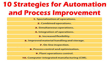 Ten Strategies for Automation and Process Improvement.