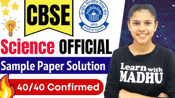Science Class 10 Official Sample Paper Full Solution for Term 2 (2021-22) 🎯✅