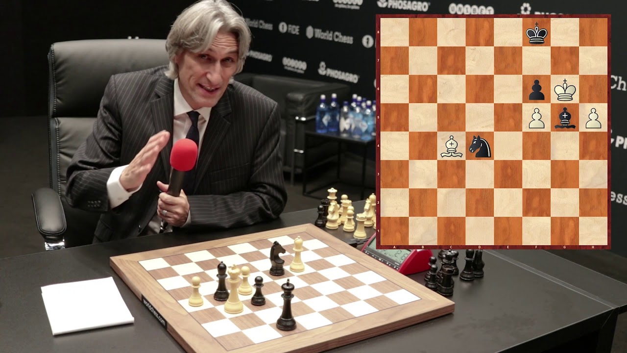 Campeonato Mundial de Xadrez 2018 (Vídeo completo dia 6) Carlsen vs Caruana  