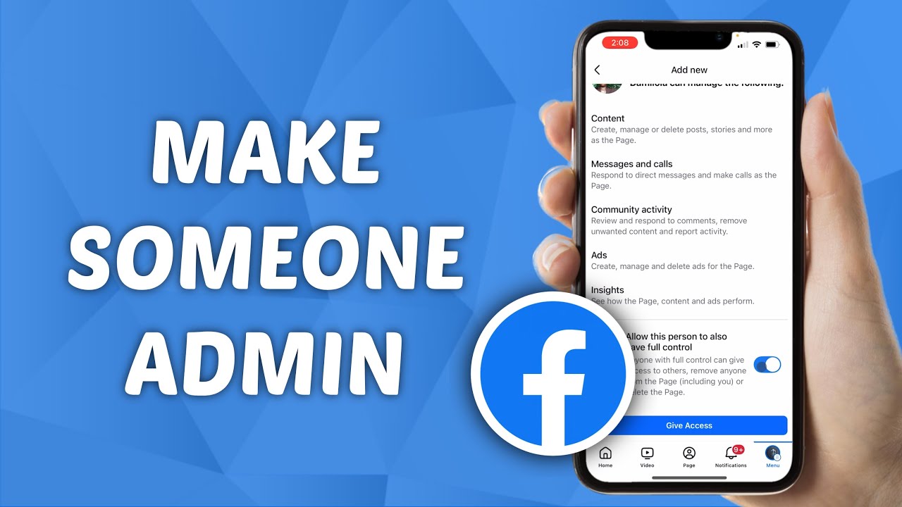 How to Make Someone Admin on Facebook Page - YouTube