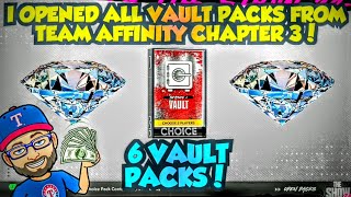*NEW* I OPENED ALL 6 VAULT PACKS FROM TEAM AFFINITY CHAPTER 3 MLB THE SHOW 24 DIAMOND DYNASTY! PACKS