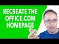 Wordpress tutorial for beginners recreate the officecom homepage