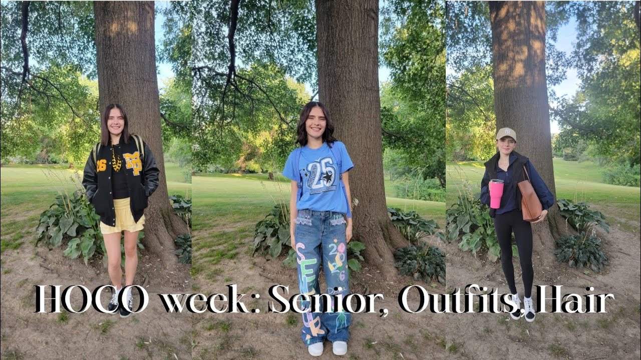 HOCO week: Senior, Outfits, Hair - YouTube