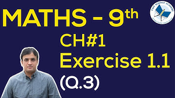 9th Class Maths solutions ch 1 Exercise 1.1 Q3 |  FAST MATHEMATICS TUTORIALS