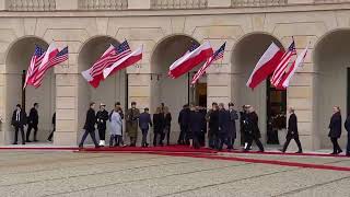 LIVE: U.S. President Joe Biden is welcomed by Polish President Andrzej Duda