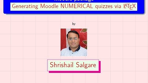 MOODLE Numerical quiz by LaTeX.