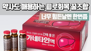 피로회복 숙취해소에 필수, 약사들만 아는 꿀조합, 가네타인 리뷰