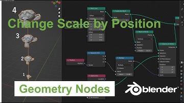 Geometry Nodes - Change Scale By Position (Blender 3.1)