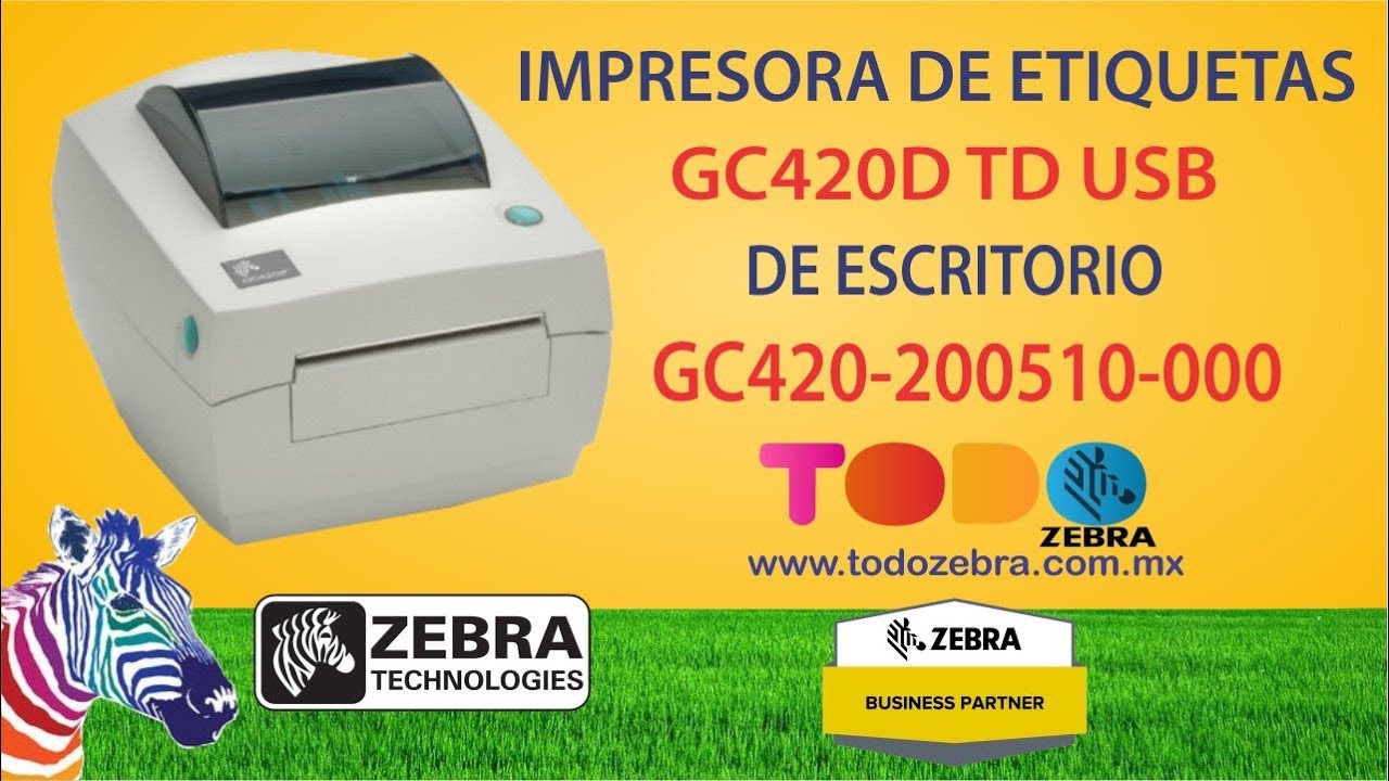 Impresora de etiquetas ZEBRA GC420D TD 203Dpis 4Pgd USB SERIE,CENT - YouTube