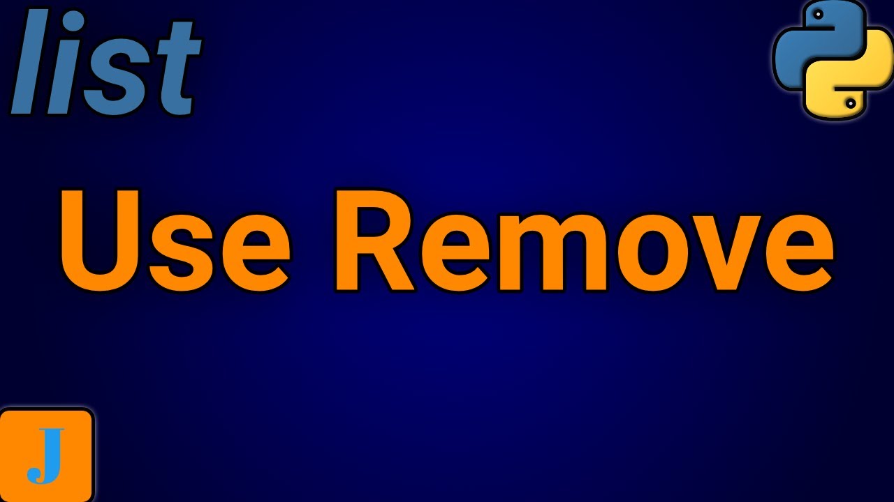 How To Use Remove Function In Python - YouTube
