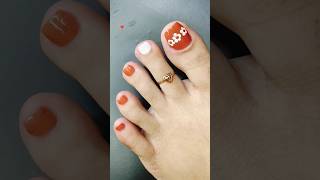 Easy toe nail art using dotting tools #nailart #toenails #toenailart #youtubeshorts #shorts #nails