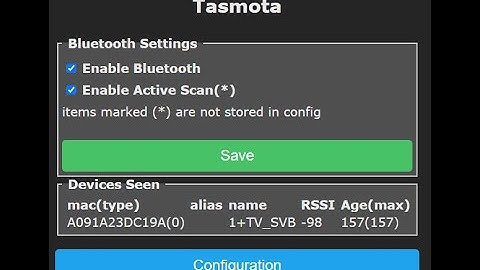 BLE Scanner using TASMOTA ESP32