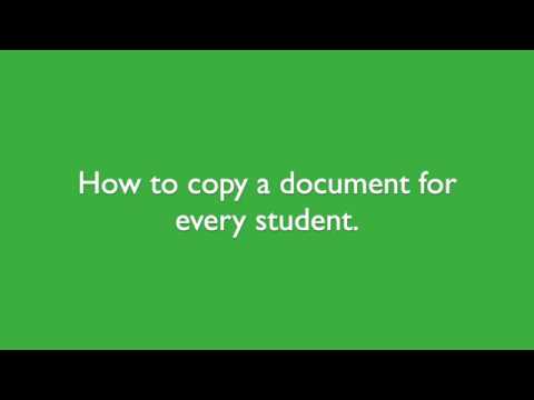 Copy a document for every student - Google Classroom (No-Frills ...