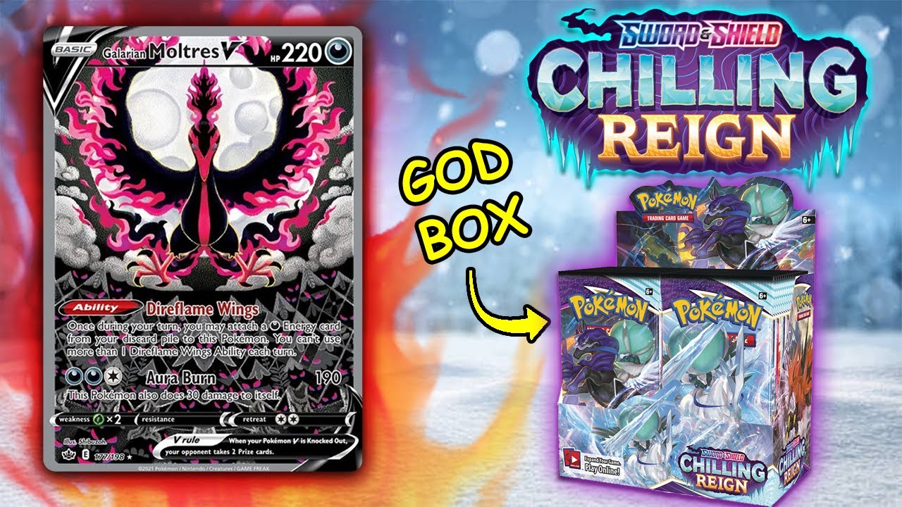 CHILLING REIGN *FIRST* BOOSTER BOX OPENING! ALTERNATE ART GALARIAN MOLTRES PULLED!!!