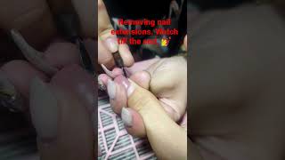 Removing nail extension #nailart #nailextension #allaboutnails #vietname