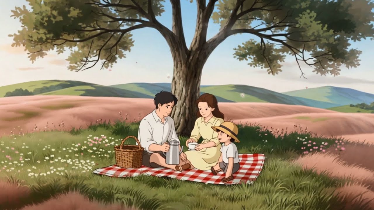 A Cozy Family Picnic | Ghibli-Inspired Anime