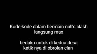 kode bermain null's clash langsung th 14, unlimeted gold,eliksir,permata