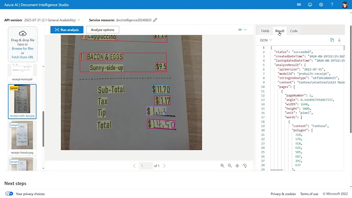 Azure AI Document Intelligence Demo