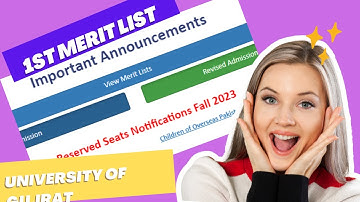 A Comprehensive Guide to the University of Gujrat 1st Merit List