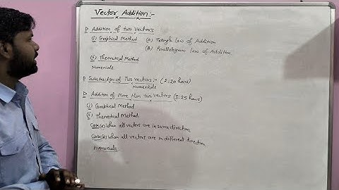 VECTOR - 02 Concept of Vector Addition and Subtraction.