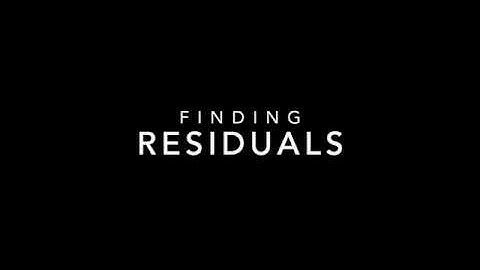 R STUDIO: How to Find Residuals