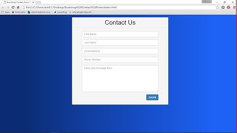 How to make a Bootstrap Contact Form