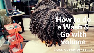 How to achieve a Wash & Go with volume using My Curl Products