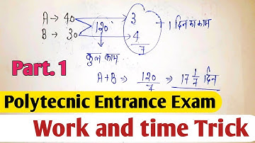 Polytechnic entrance exam  mathematics 2022 || work and time trick#Mathspreparationpolytechnic
