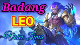 Badang Leo - Zodiac skin voice lines and quotes - dialogues Mobile Legends Noygen