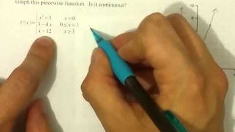 Continuous or Discontinuous; Piecewise Functions
