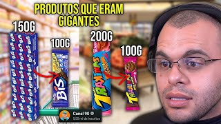 PRODUTOS QUE FICARAM MENORES COM O TEMPO E VOCÊ NÃO PERCEBEU - Maicon react