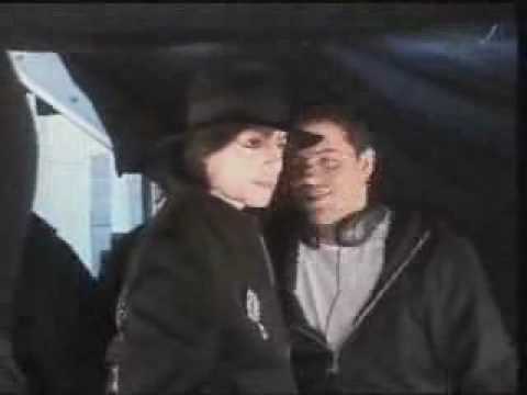 Michael Jackson with Brett Ratner at the set of Re...