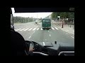 The co-drivers view: Police escort in the Hague