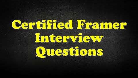 Certified Framer Interview Questions