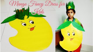 How to Make Mango Dress for Kids/Fruit Fancy Dress Competition/Paper Fruit Costume for Fancy Dress