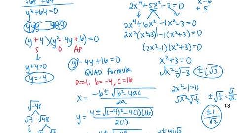 6.5: Solving Polynomial Equations (PART 2)